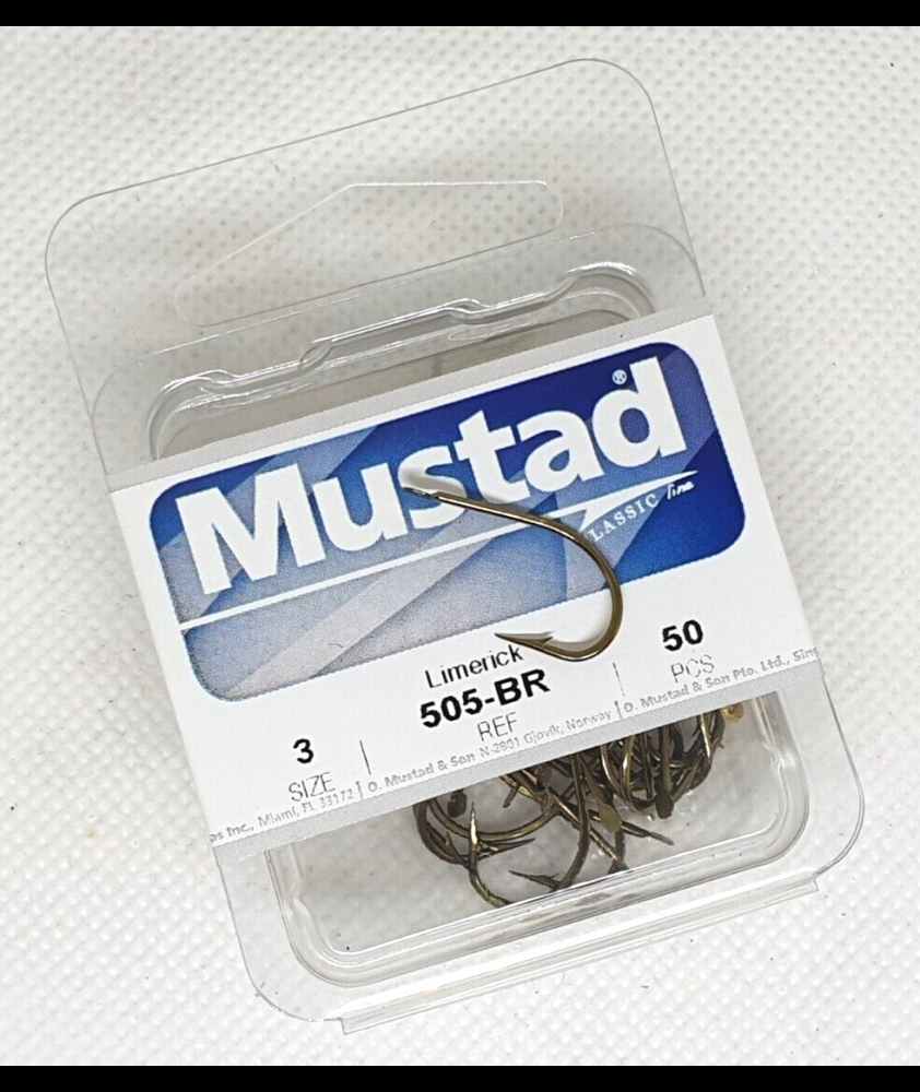 Ami da pesca MUSTAD - Ref. 505-BR - Size 3 - Pezzi 50 - EF101