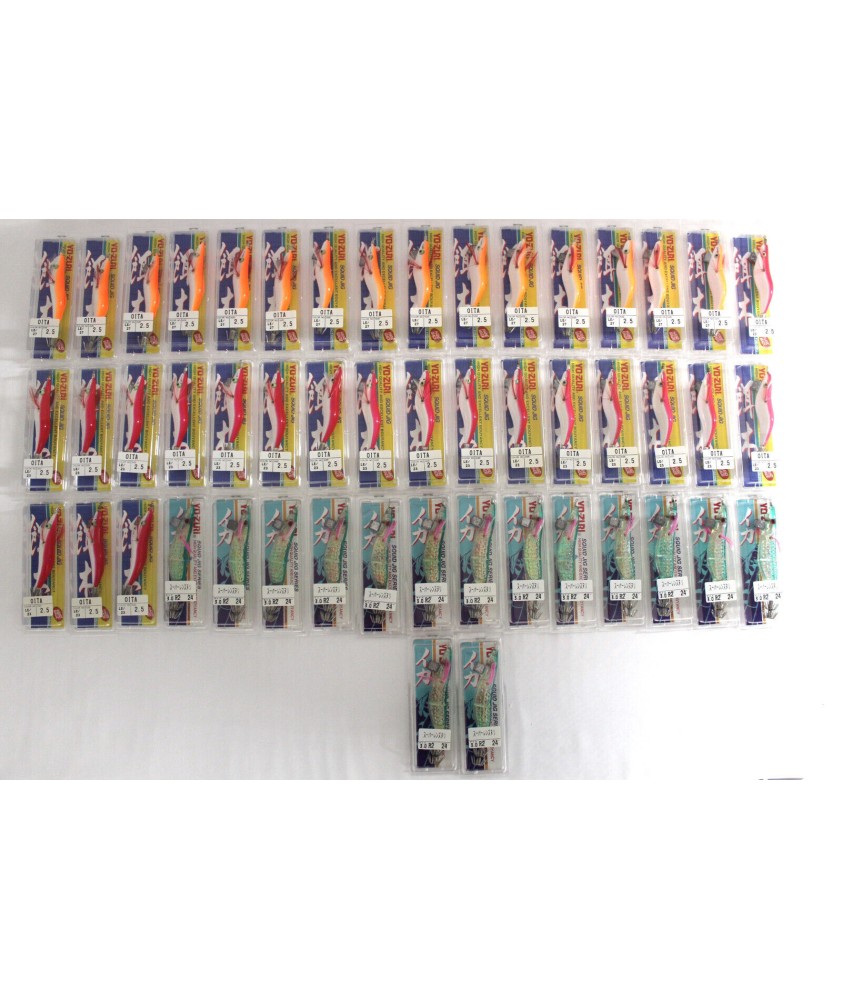 Lotto 50 totanare YO-ZURI - Col. LE27/LE23/24 - Size 3.0/2.5 - AB52